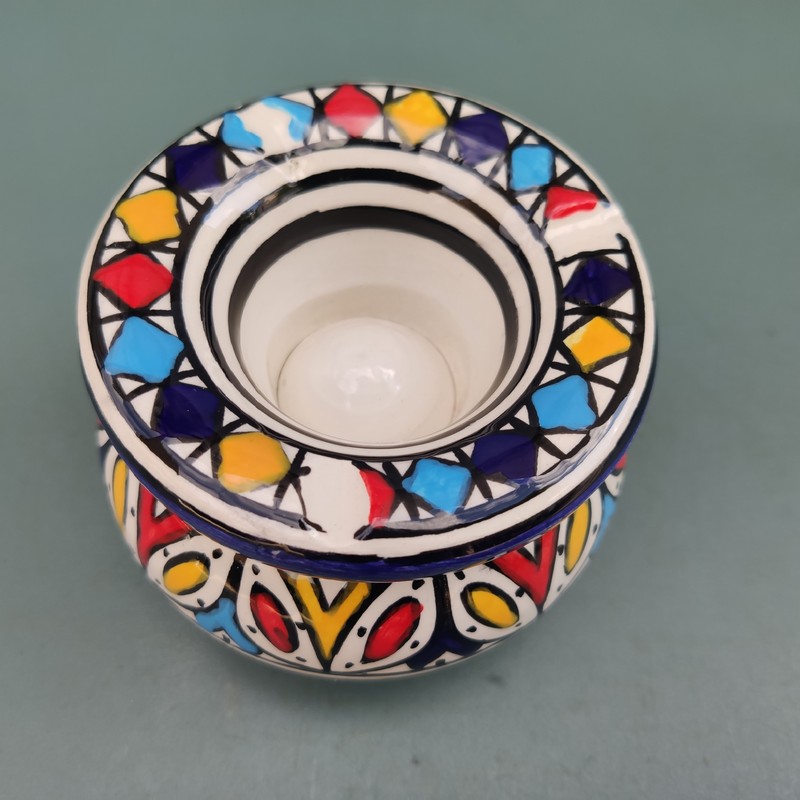 Cenicero de cerámica marroquí grande Siham - Imagen 2