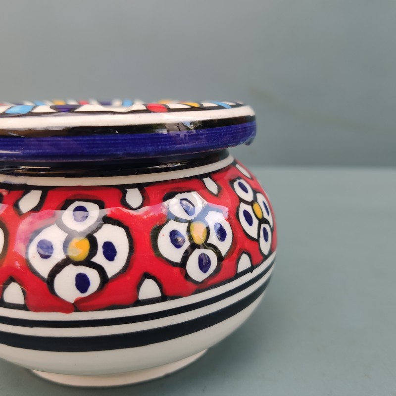 Cenicero de cerámica marroquí grande Yomana - Imagen 3