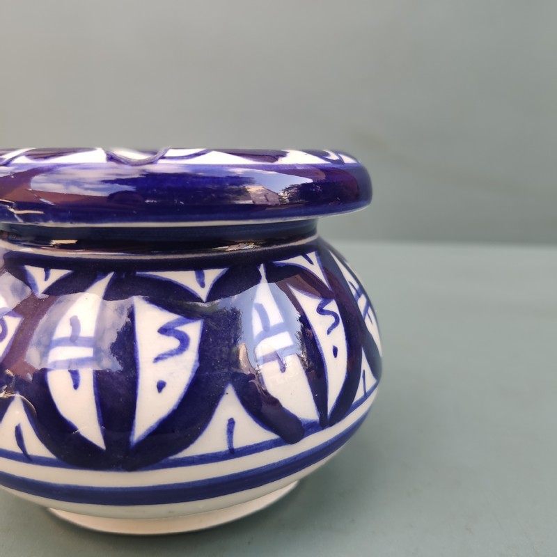 Cenicero de cerámica marroquí grande Amazigh - Imagen 3