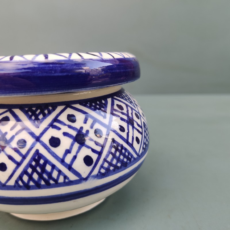 Cenicero de cerámica marroquí grande Tuareg - Imagen 3