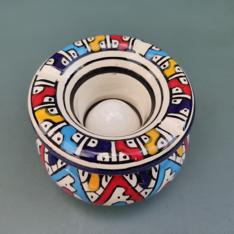 Cenicero de cerámica marroquí grande Moulay - Imagen 2