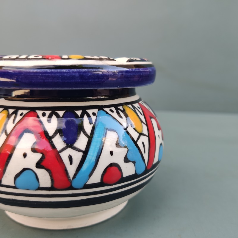 Cenicero de cerámica marroquí grande Moulay - Imagen 3