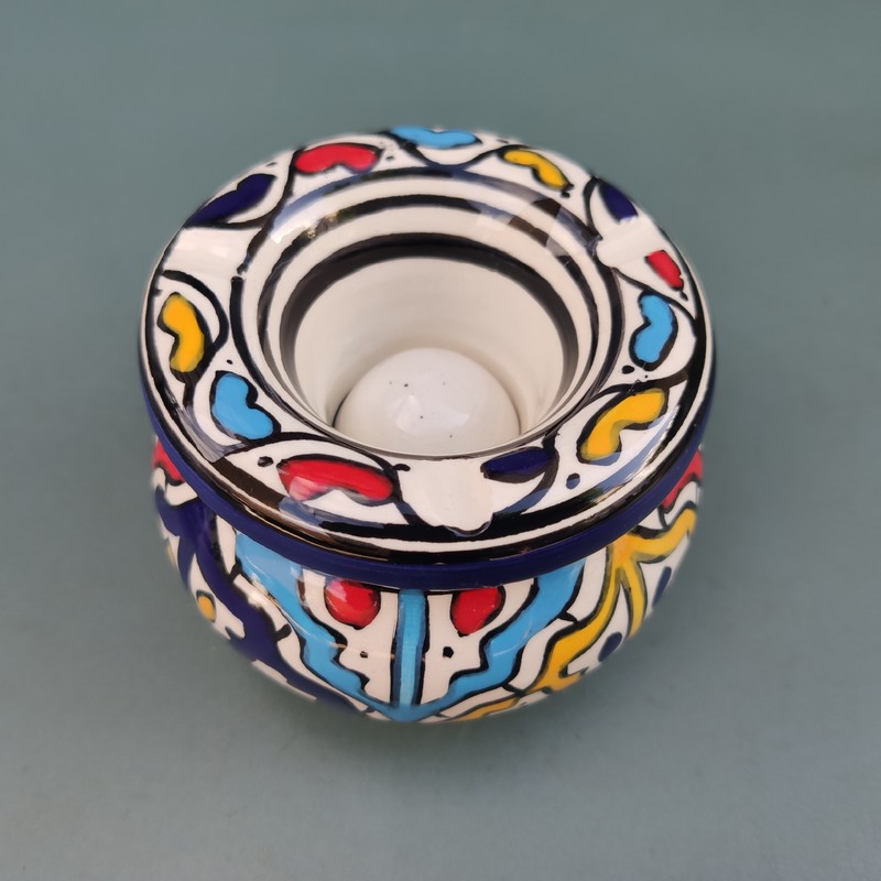 Cenicero de cerámica marroquí grande Moulana - Imagen 2