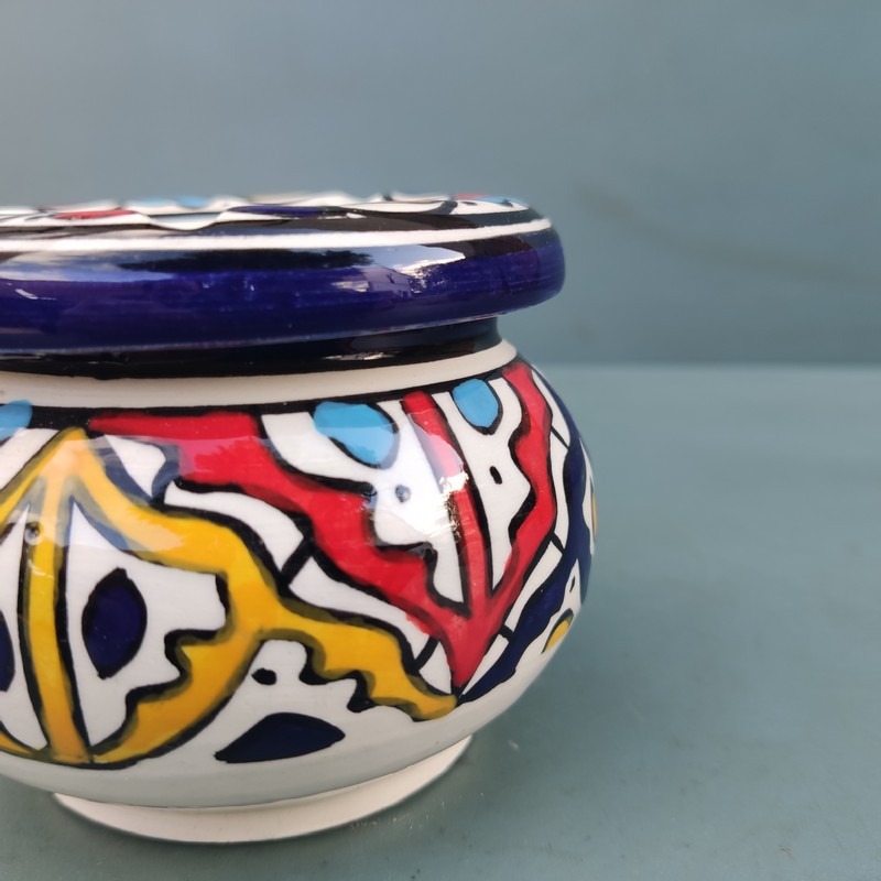 Cenicero de cerámica marroquí grande Moulana - Imagen 3