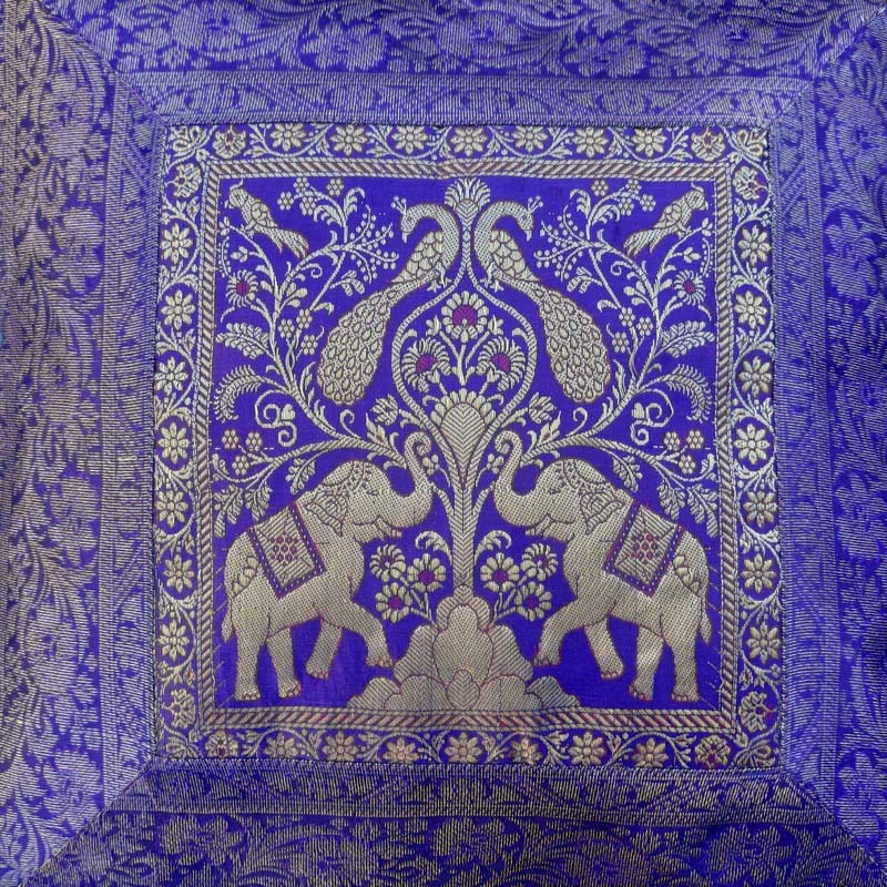Cojín oriental azul - Imagen 2
