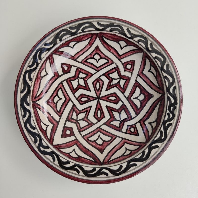 Plato de cerámica marroquí 19cm Majorel