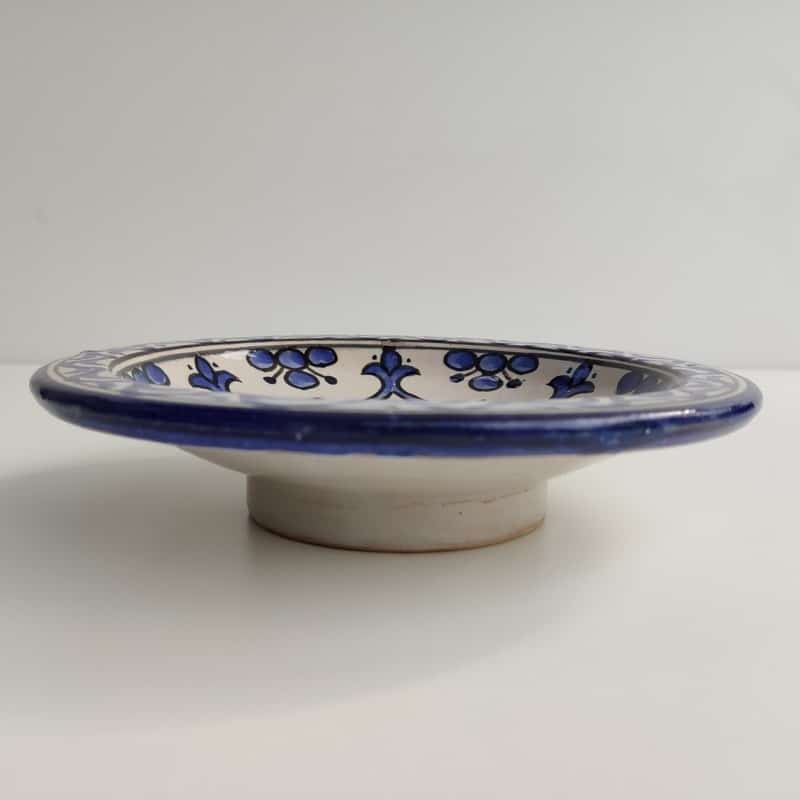 Plato de cerámica marroquí azul