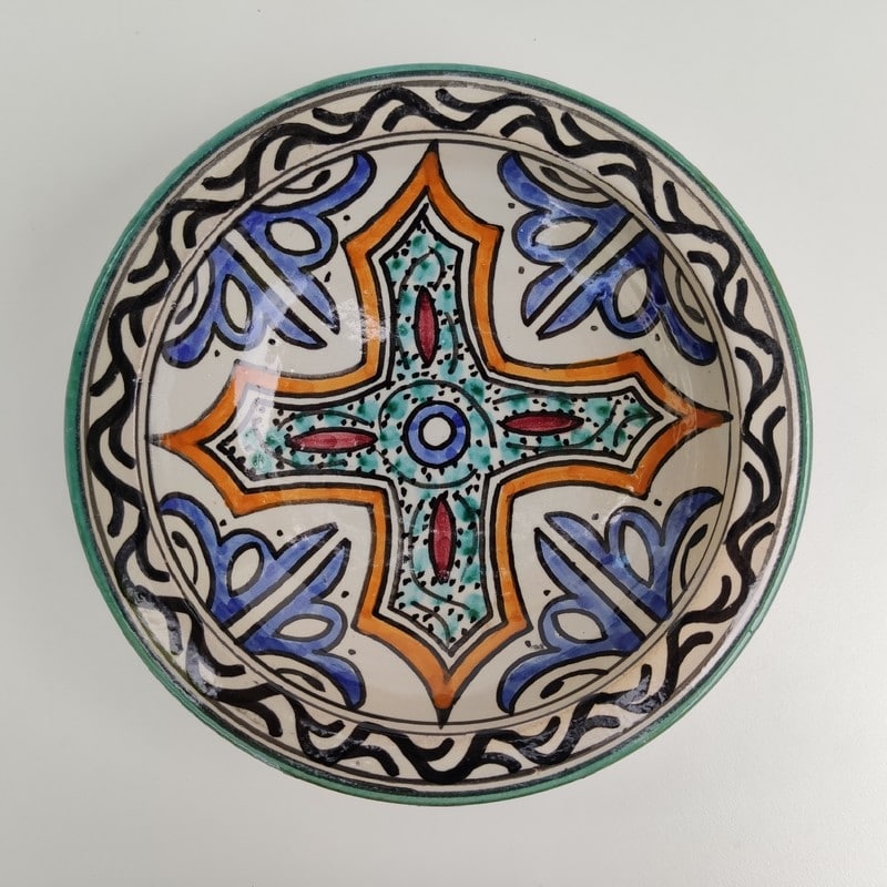 Plato de cerámica marroquí para colgar