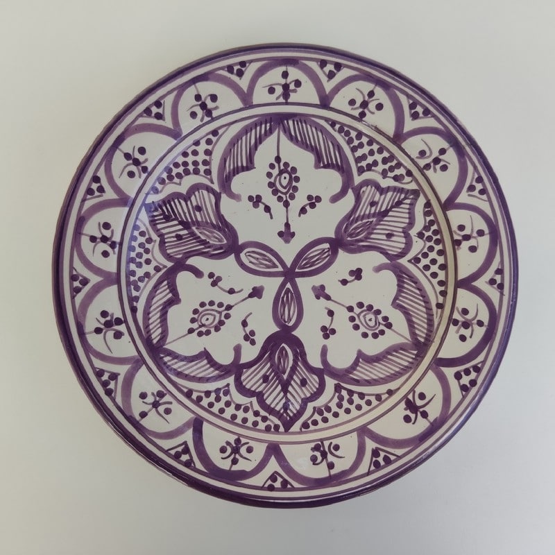plato de cerámica marroquí pintado