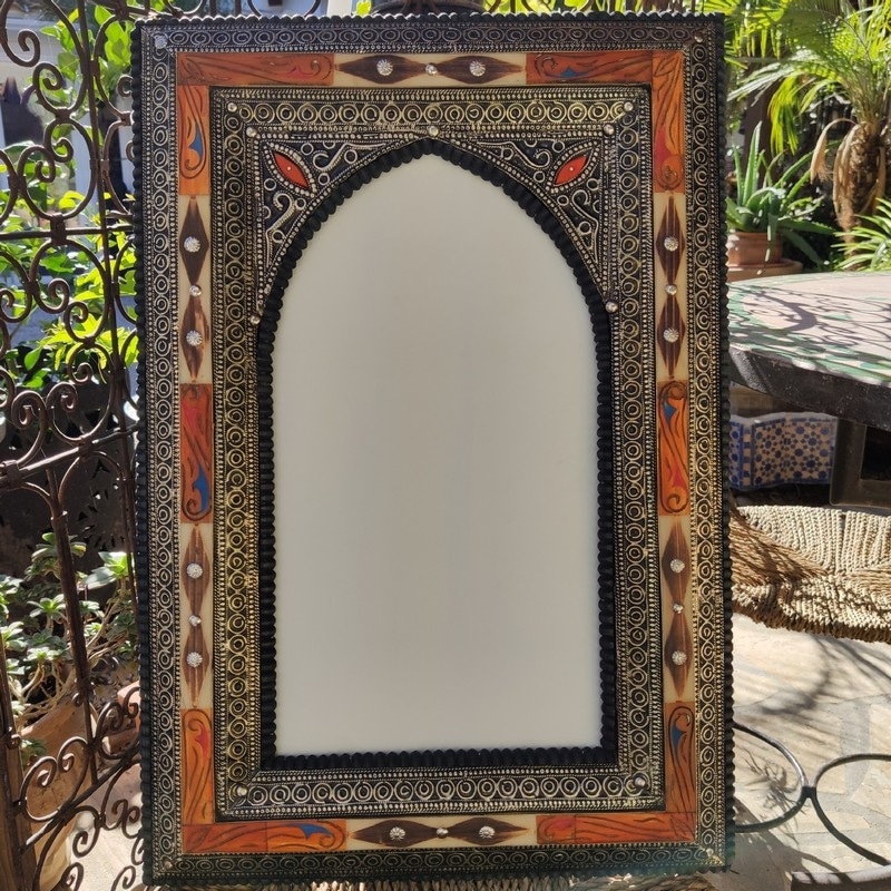 espejo árabe de madera