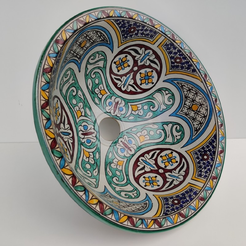 lavabo árabe de cerámica pintado