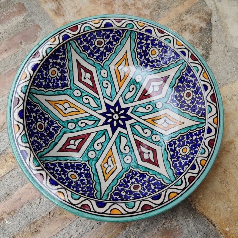 plato de cerámica marroquí para colgar