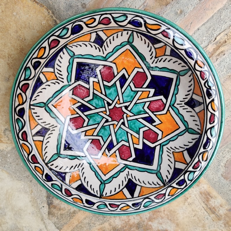 plato de cerámica marroquí para colgar