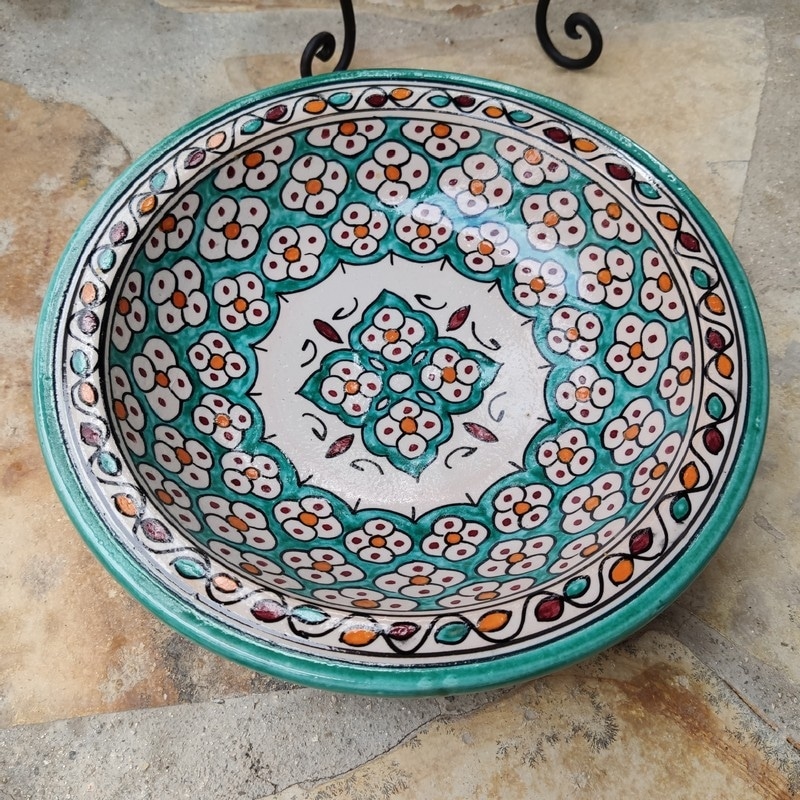 Plato de cerámica marroquí Mocharabe