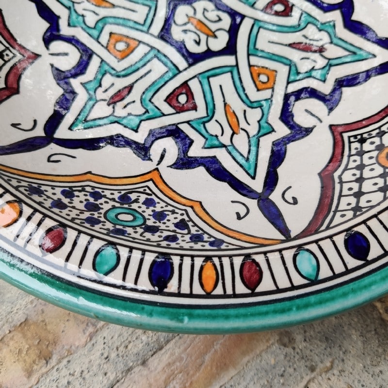 Plato de cerámica marroquí para pared
