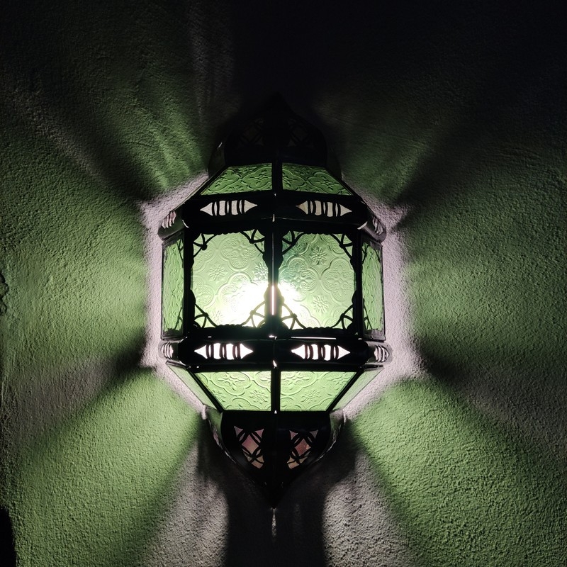 Aplique de cristal  marroquí Asilah verde - Imagen 2