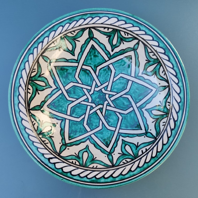 plato de cerámica pintado árabe