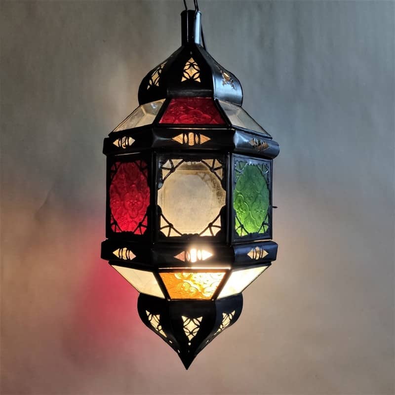 lámpara de cristal marroquí