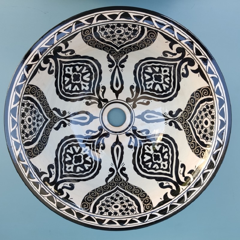 Lavabo de cerámica oriental