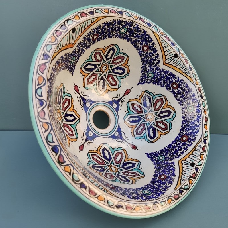 Lavabo de cerámica pintada online