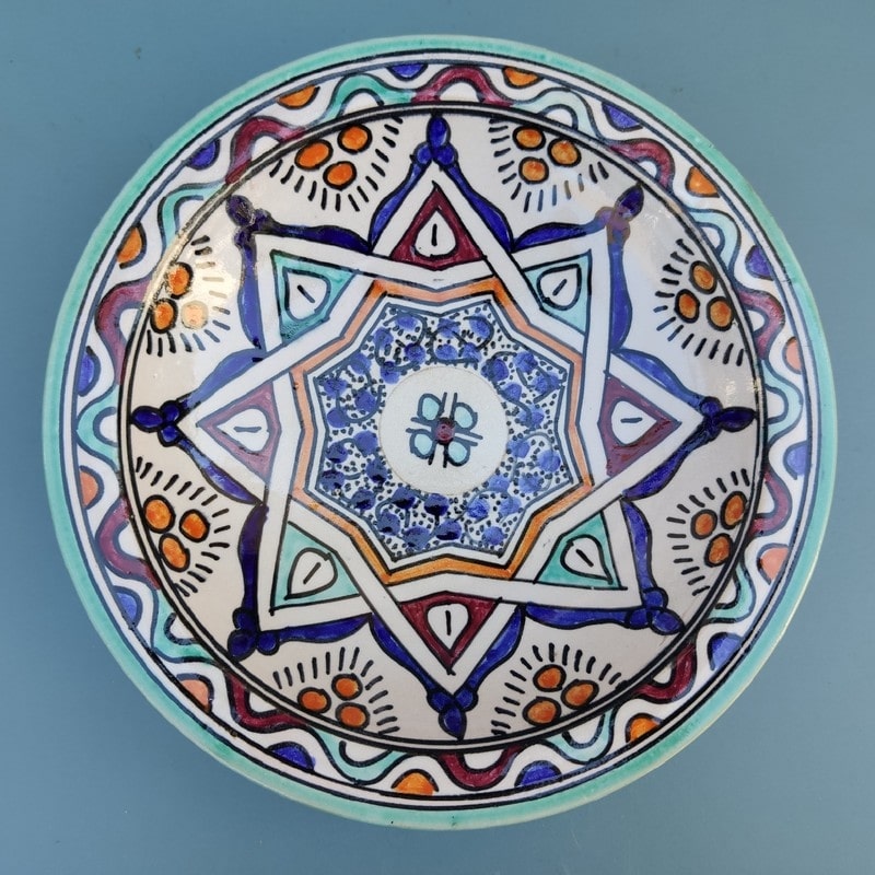 plato de cerámica marroquí de colgar