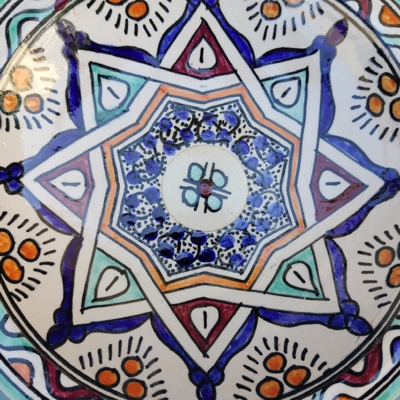 plato de cerámica marroquí de colgar