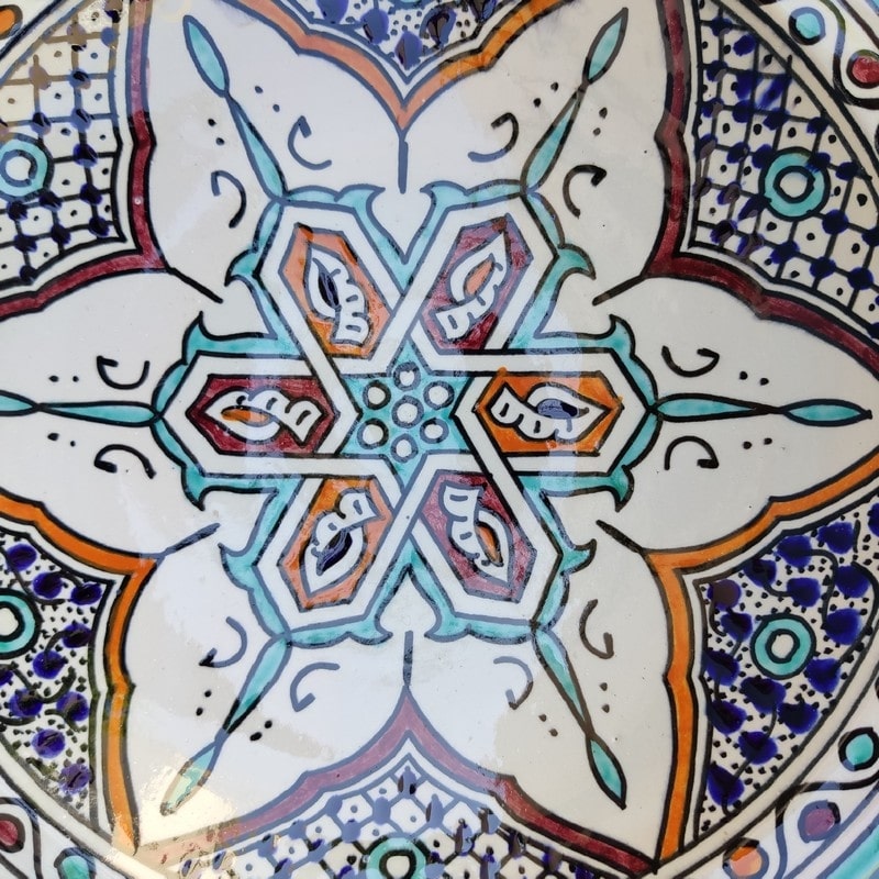 plato árabe pintado para colgar