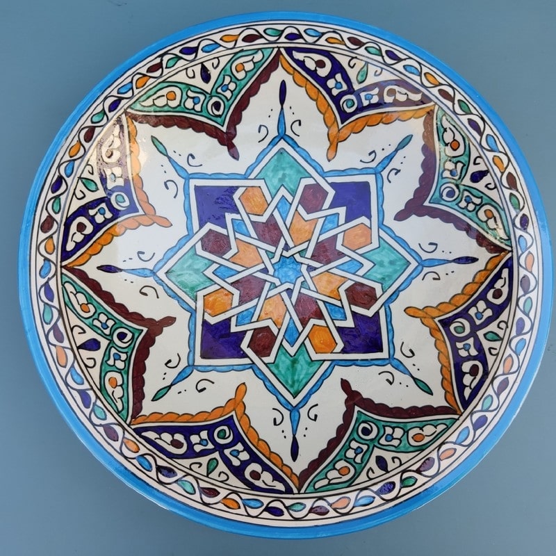 plato grande de cerámica decorativa