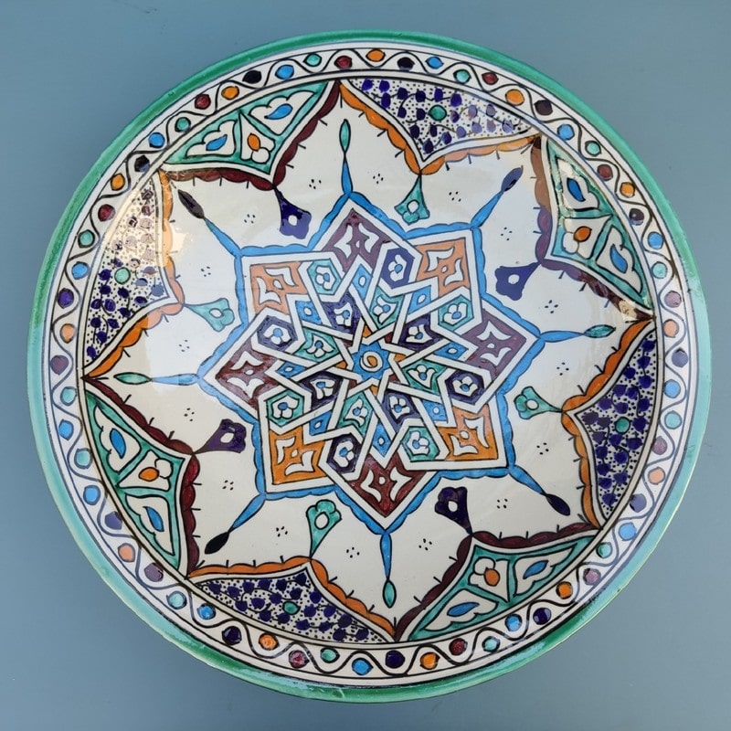 plato grande de cerámica decorativa