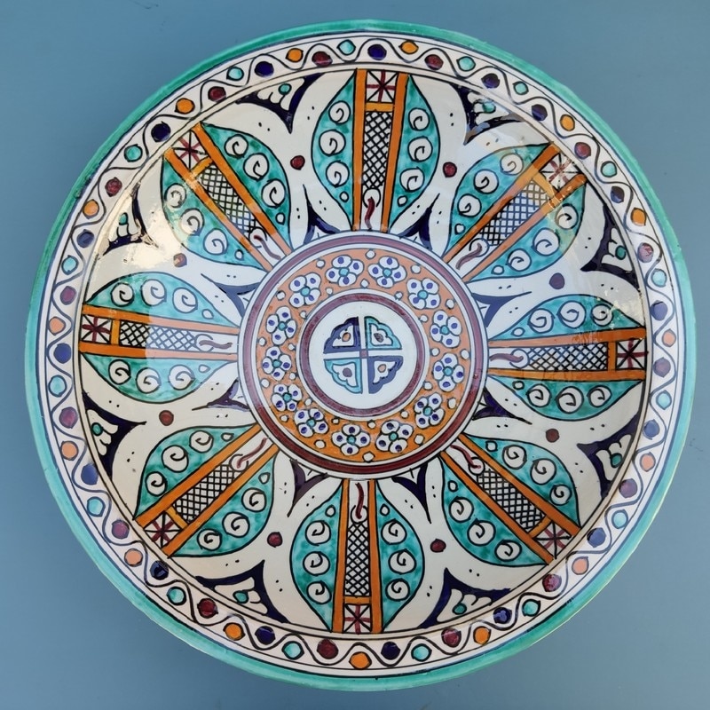plato grande de cerámica decorativa