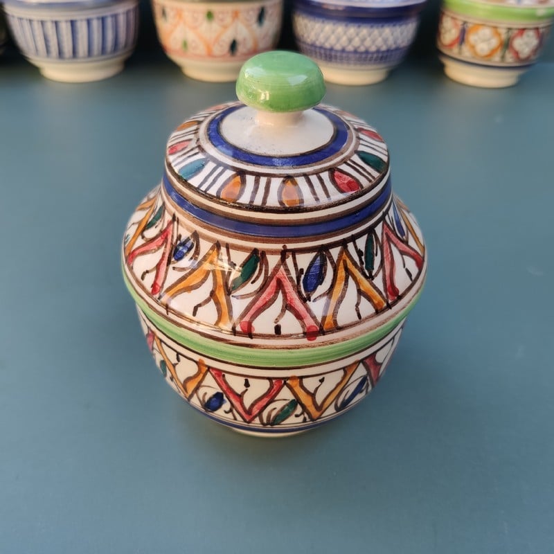 bombonera de cerámica marroquí