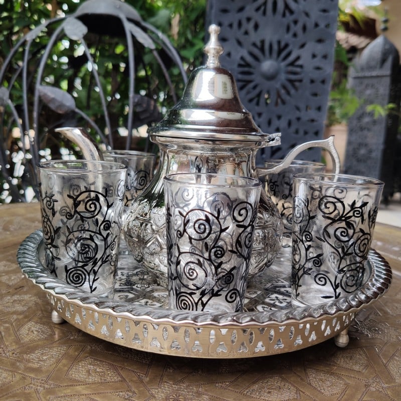 Juego de té marroquí mediano
