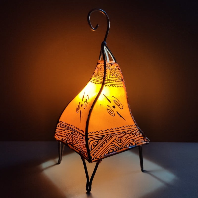 lámpara de piel para mesa