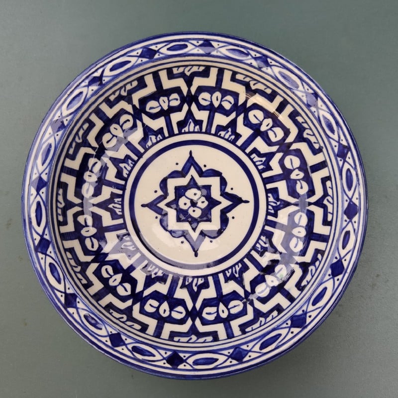 plato de cerámica pintado para colgar