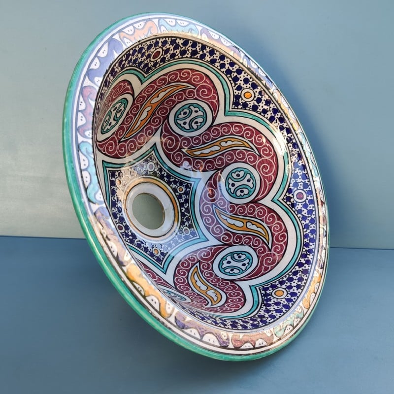 participar Alérgico Paralizar Lavabo de cerámica 35cm Mokfia - Artesanía Árabe