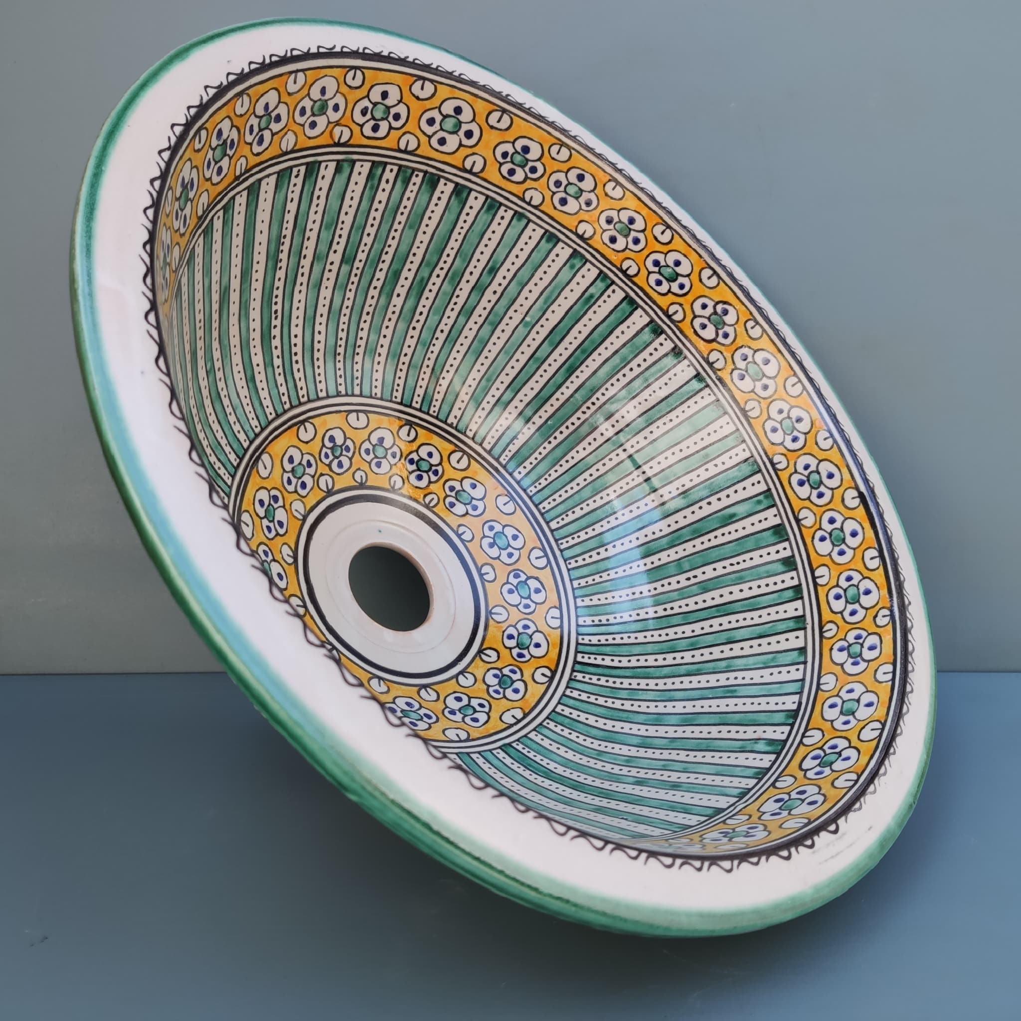 Lavabo de cerámica árabe Tánger 40cm