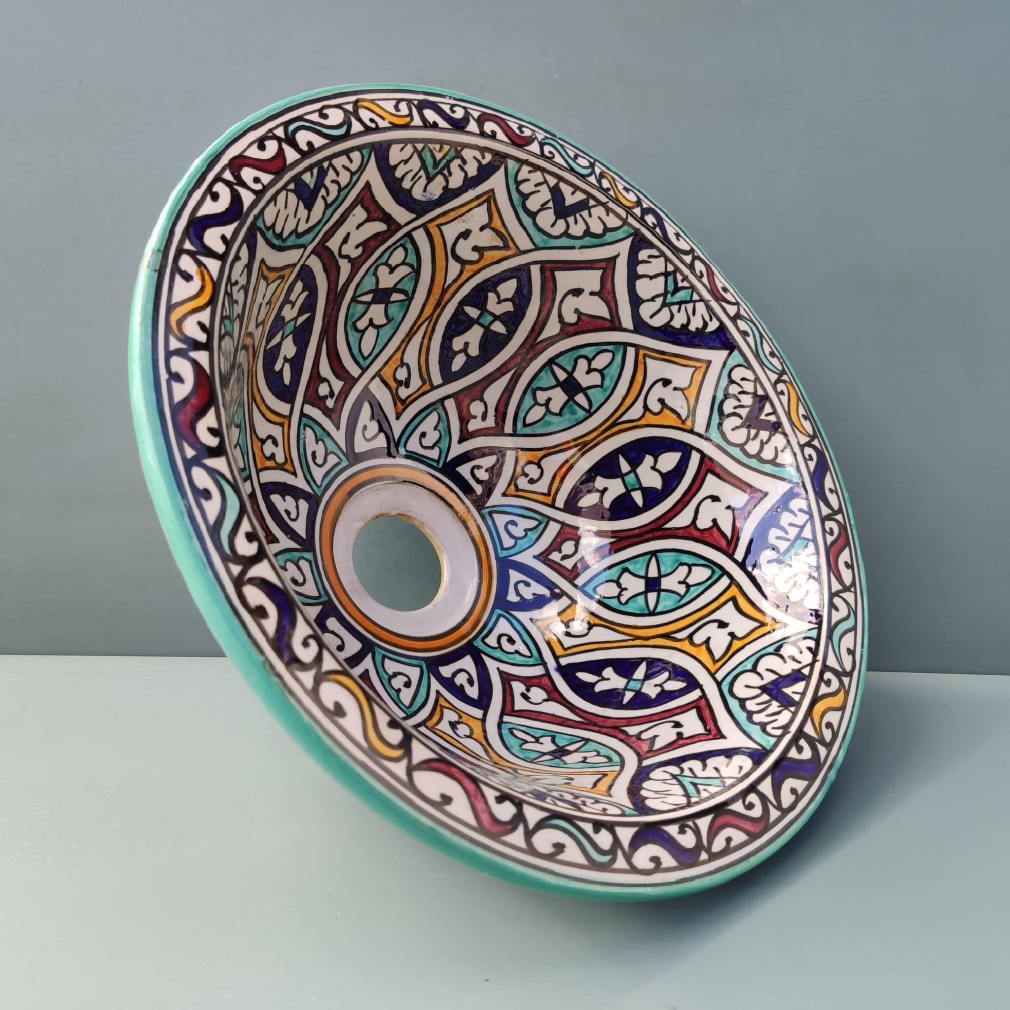 Lavabo de cerámica árabe 30cm