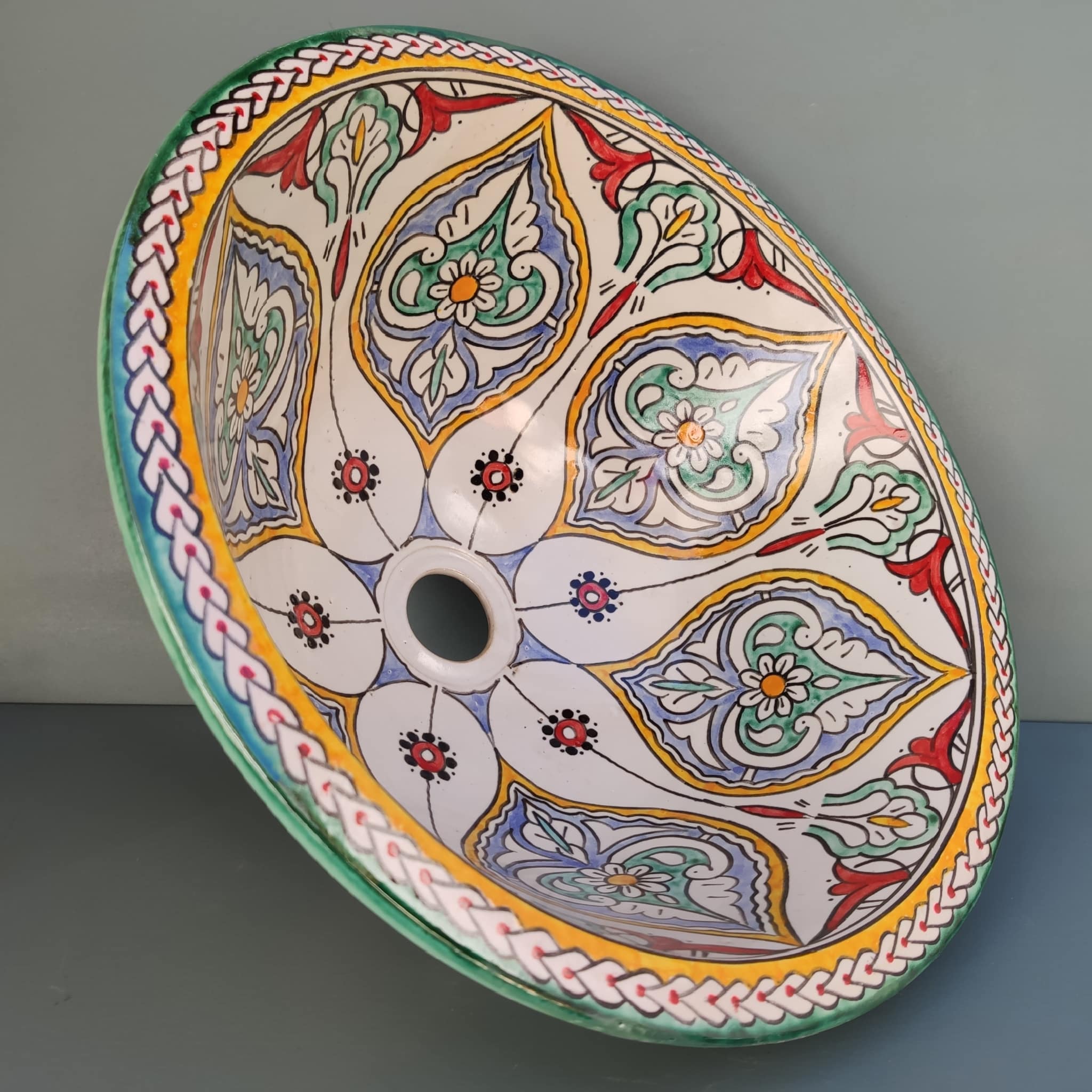 Lavabo de cerámica árabe Tánger 40cm