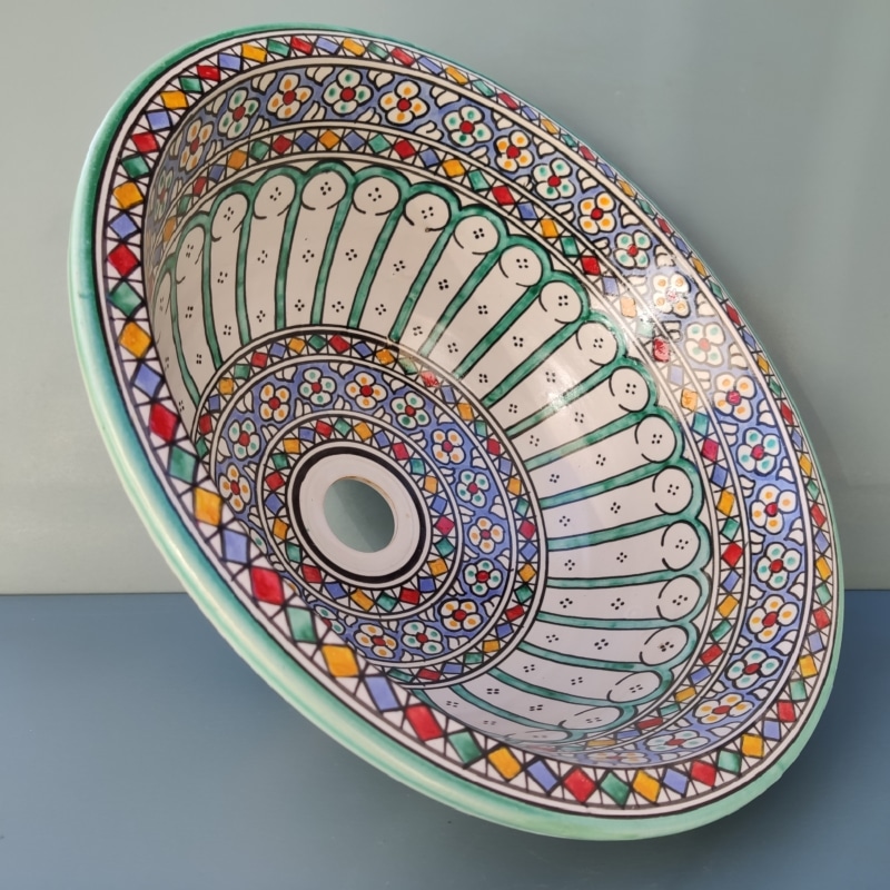Lavabo de cerámica marroquí 40cm