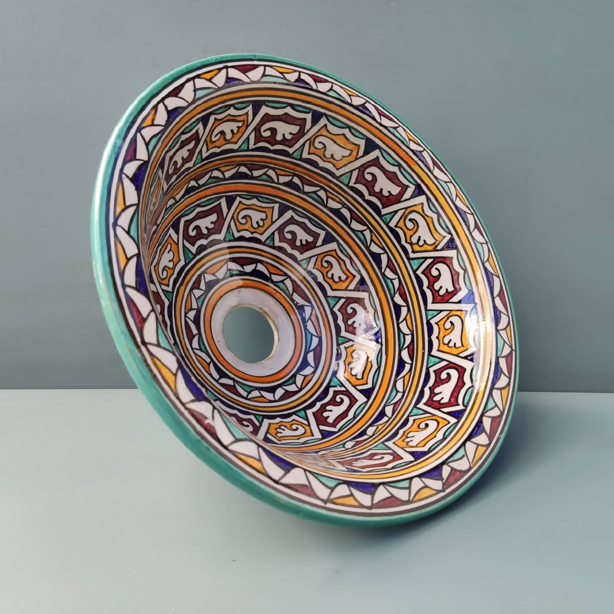 Lavabo de cerámica árabe 30cm