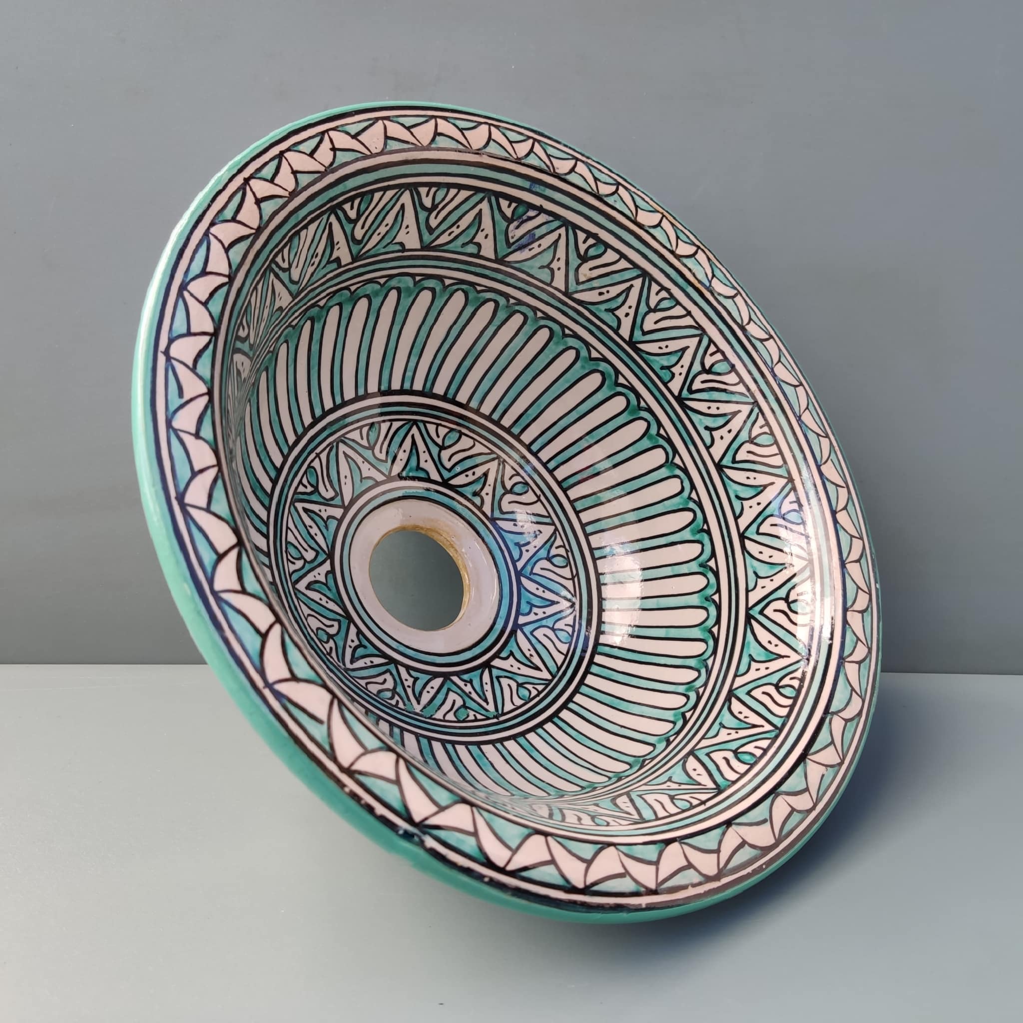 Lavabo de cerámica árabe 30cm