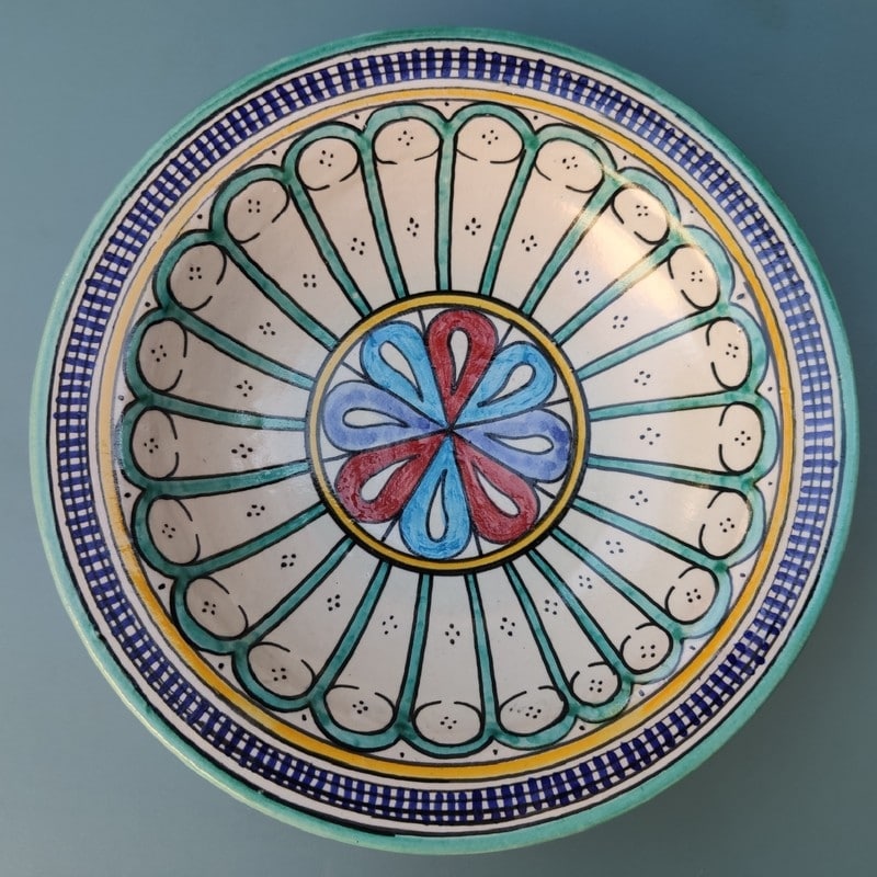 plato marroquí de cerámica