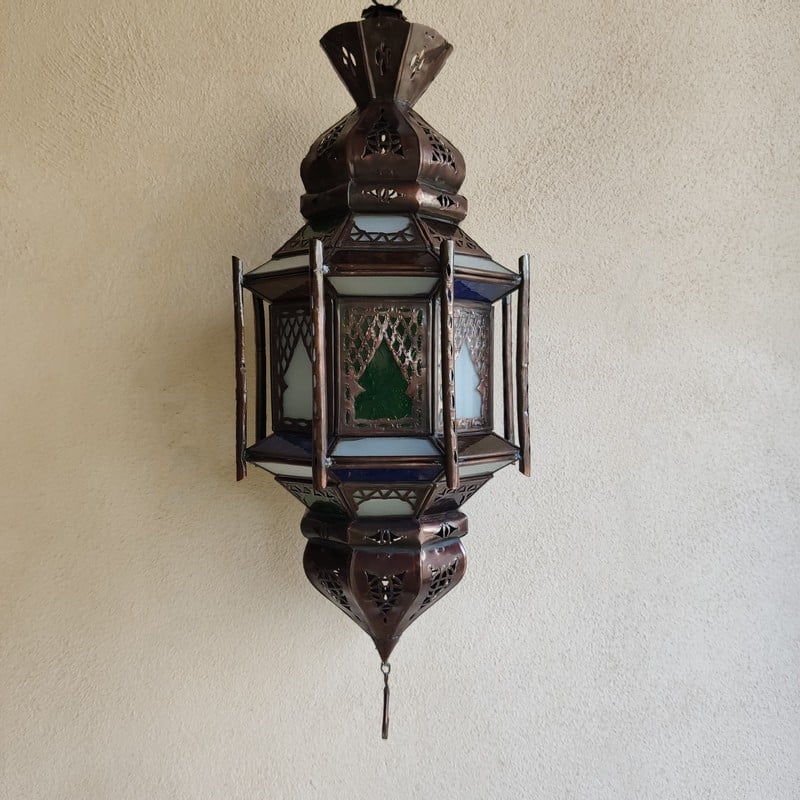 lámpara árabe de cristal