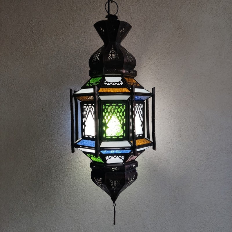 lámpara marroquí de cristal