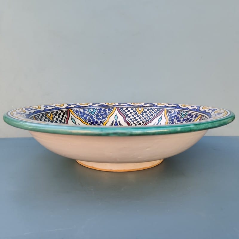 plato de cerámica marroquí grande