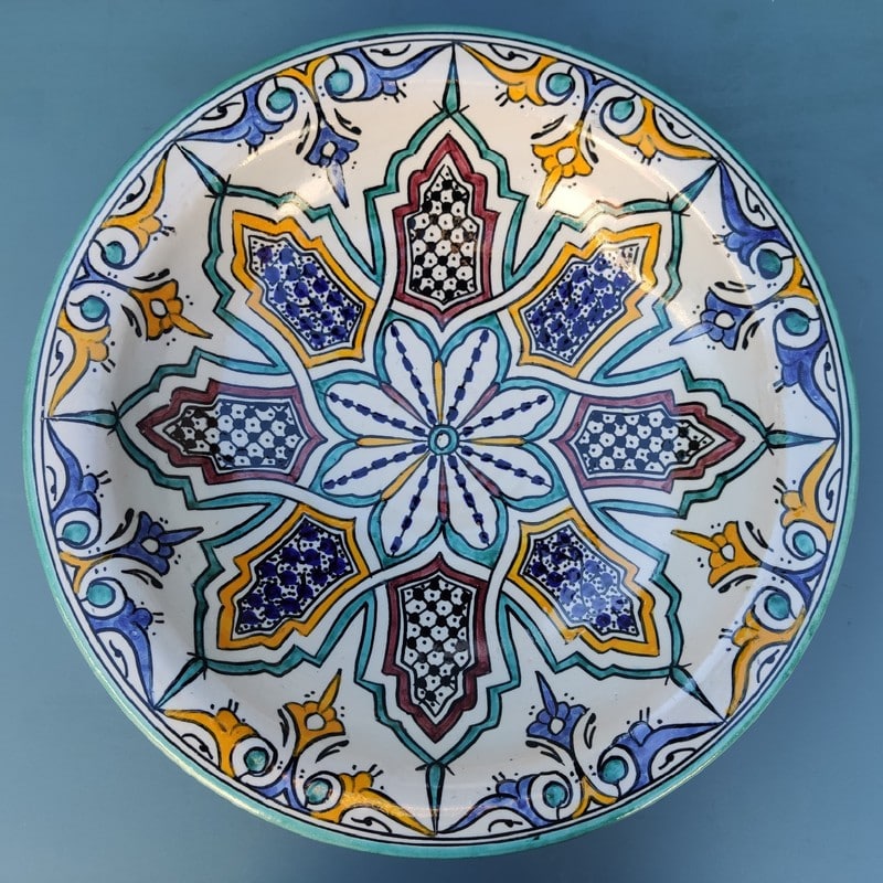 plato de cerámica marroquí grande