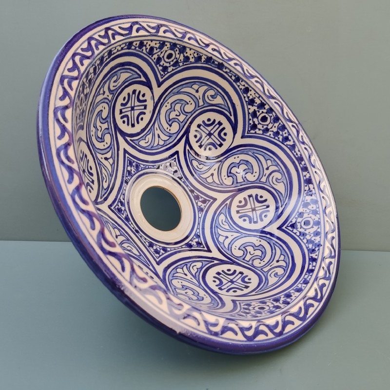 lavabo marroquí de cerámica