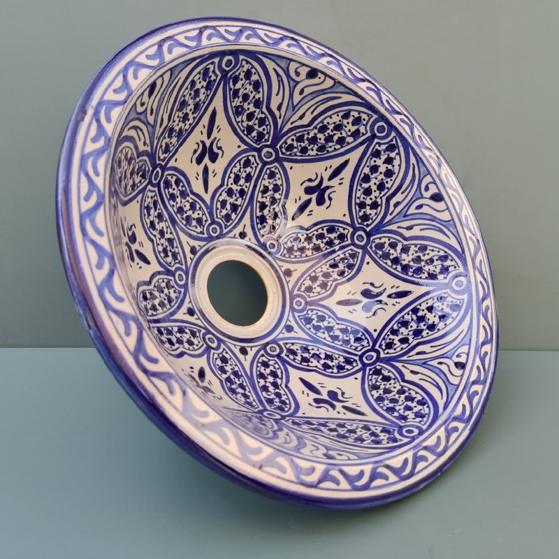 lavabo marroquí de cerámica