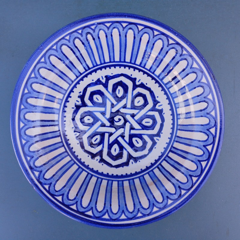Plato de cerámica marroquí 20cm Bourezza