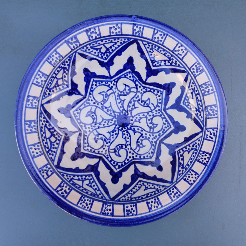 Plato de cerámica marroquí 20cm Asffar